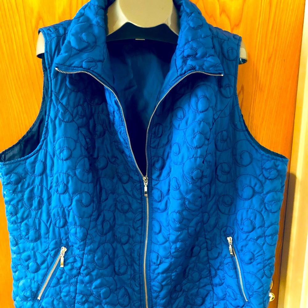 Plus Size CJ Banks Royal Blue Vest 3XL